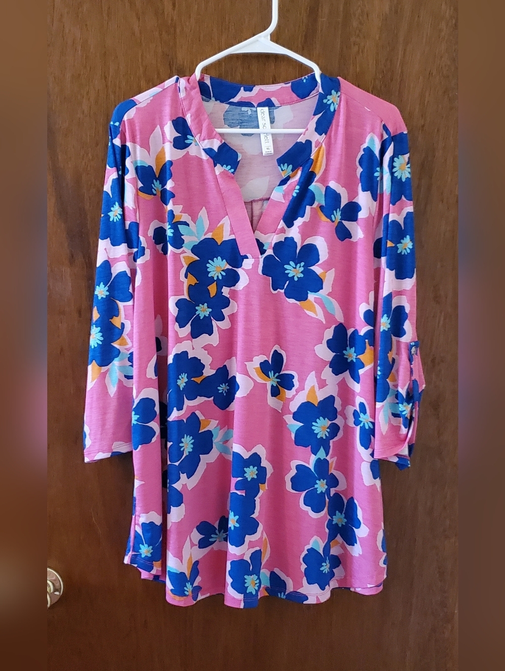 Dear Scarlett Pink Stretch Tunic Top Sz Xl